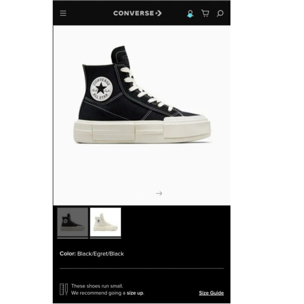 Converse Chuck Taylor Black Cruise Hightop Platform Sneakers - Women's 9 NIB - Picture 4 of 12